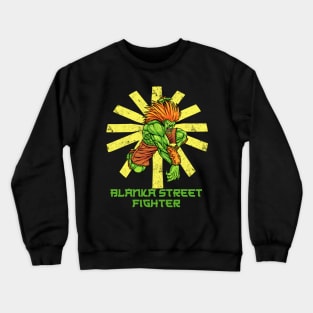 Blanka Street Fighter Retro Japanese Crewneck Sweatshirt